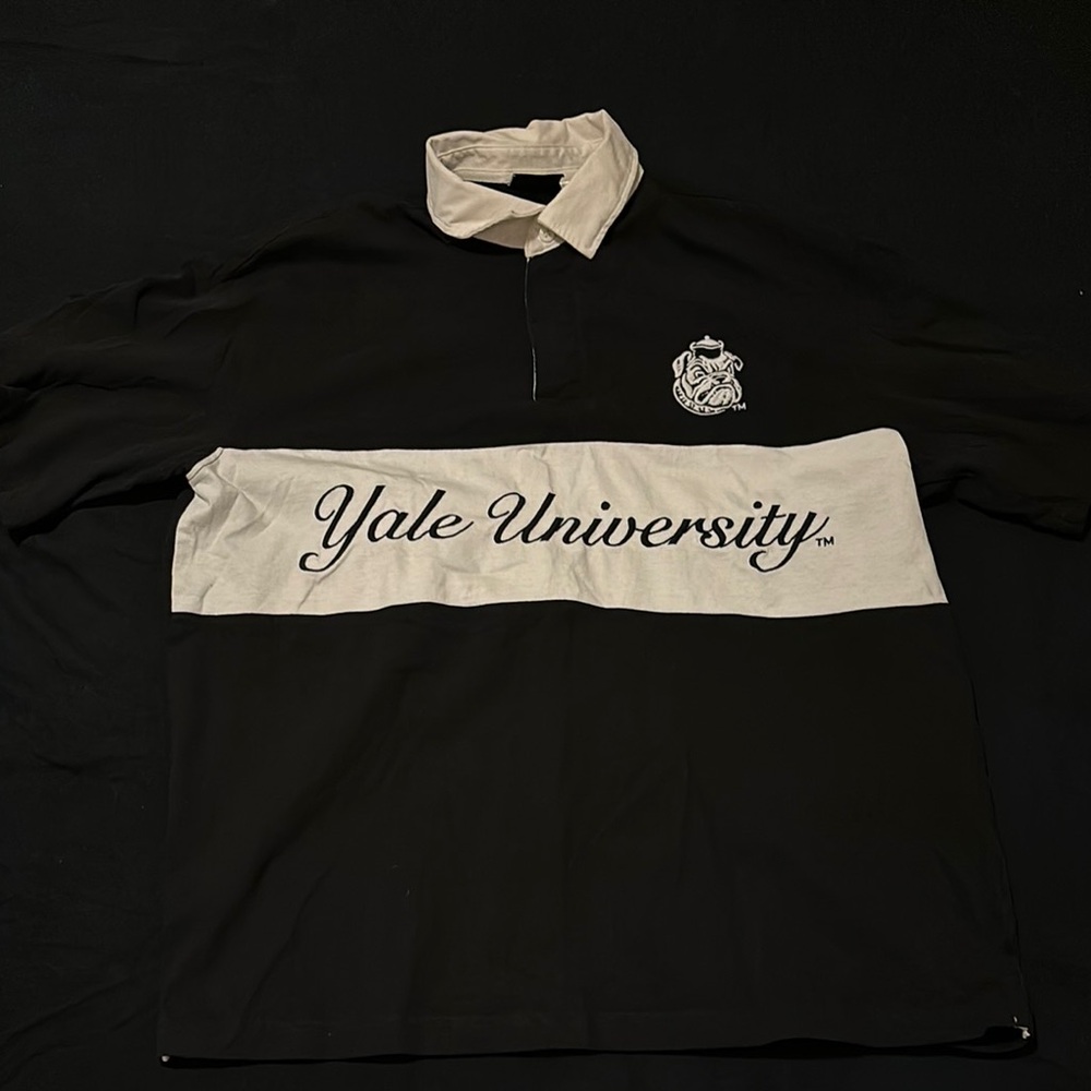 Yale University Black and White Polo Shirt